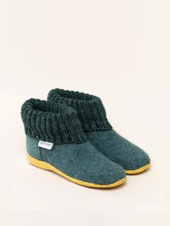 Hüttenschuhe in Dunkelgrün