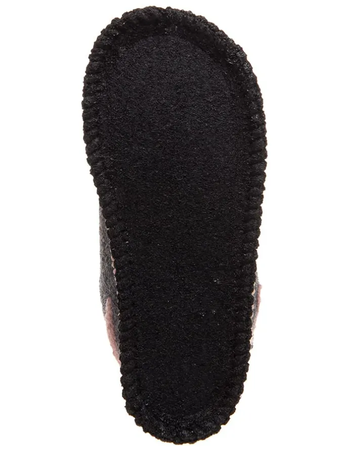 Hüttenschuhe "Leon" in Grau/ Rosa