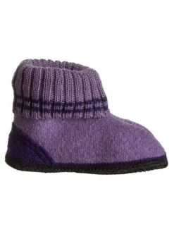 Hüttenschuhe "Mond+Sterne" in Lila