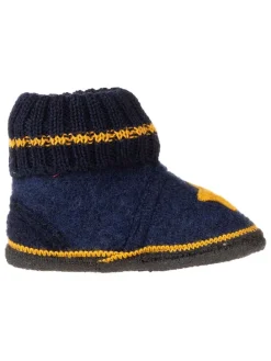 Hüttenschuhe "Stern" in Dunkelblau
