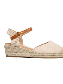 Keilespadrilles in Beige