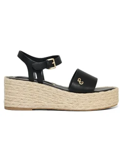 Keilsandalen in Schwarz