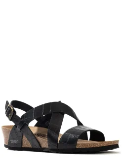 Keilsandaletten "Bini" in Schwarz