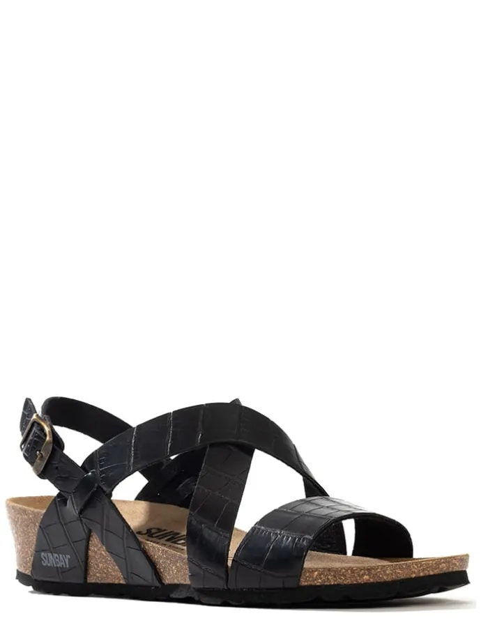 Keilsandaletten "Bini" in Schwarz