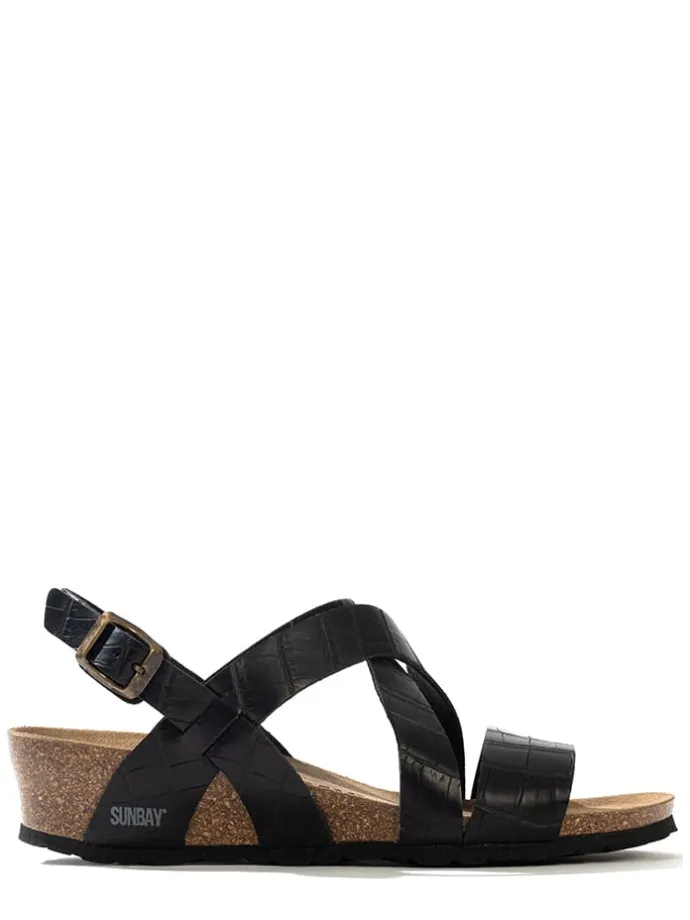 Keilsandaletten "Bini" in Schwarz