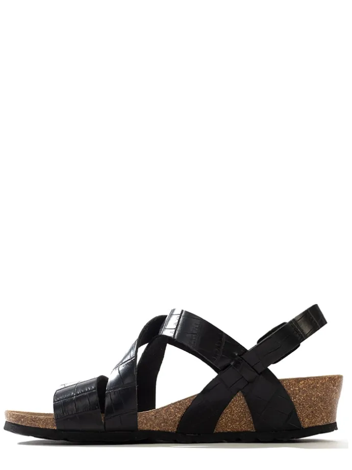 Keilsandaletten "Bini" in Schwarz