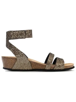 Keilsandaletten "Camiri" in Gold