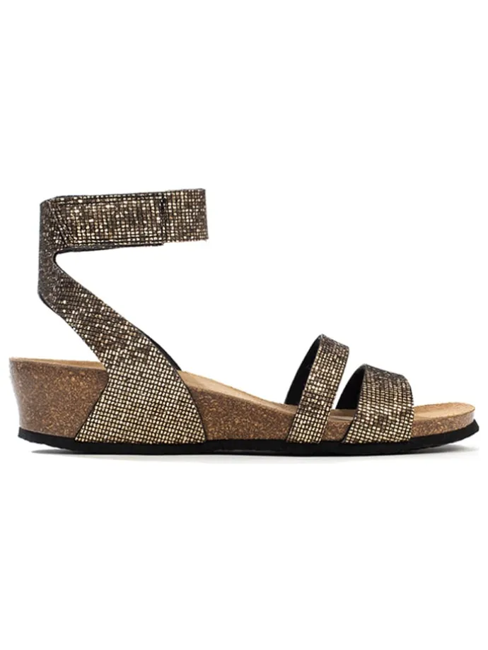 Keilsandaletten "Camiri" in Gold