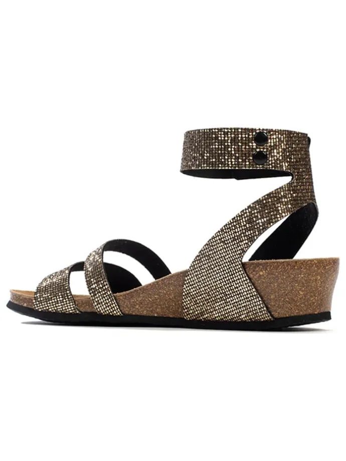 Keilsandaletten "Camiri" in Gold