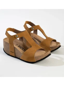 Keilsandaletten "Florence" in Hellbraun