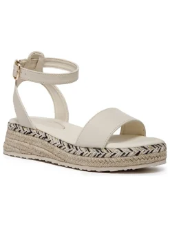 Keilsandaletten in Beige