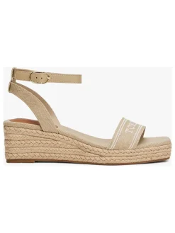 Keilsandaletten in Beige