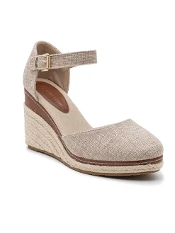 Keilsandaletten in Beige