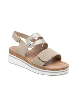 Keilsandaletten in Gold