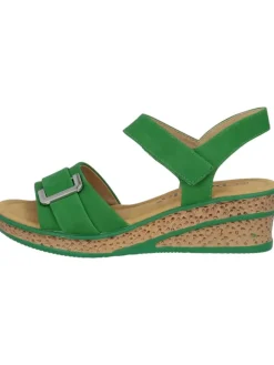 Keilsandaletten in Grün