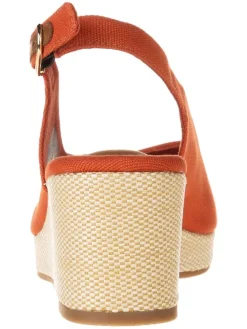 Keilsandaletten in Rot