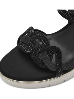 Keilsandaletten in Schwarz