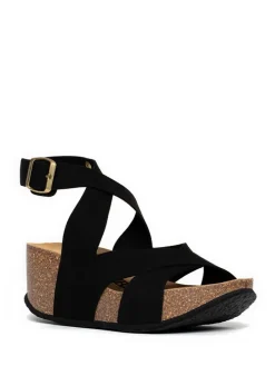 Keilsandaletten in Schwarz