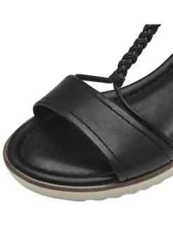 Keilsandaletten in Schwarz