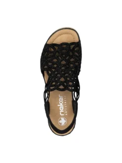 Keilsandaletten in Schwarz