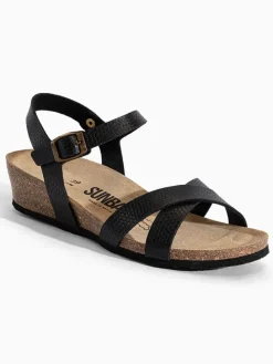 Keilsandaletten "Lecheria" in Schwarz