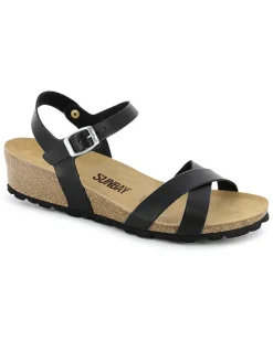 Keilsandaletten "Lecheria" in Schwarz