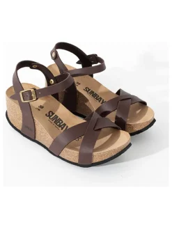 Keilsandaletten "Pivoine" in Braun