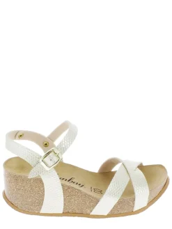 Keilsandaletten "Pivoine" in Silber