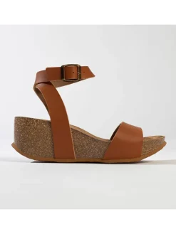 Keilsandaletten "Surinam" in Hellbraun