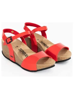 Keilsandaletten "Yucca" in Rot