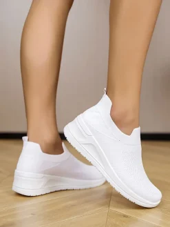 Keilslipper in Weiß