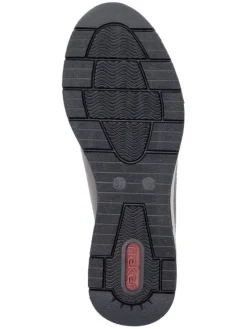 Keilsneakers in Schwarz/ Hellbraun