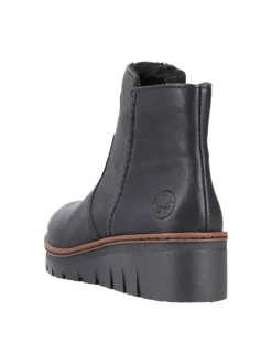 Keilstiefeletten in Schwarz