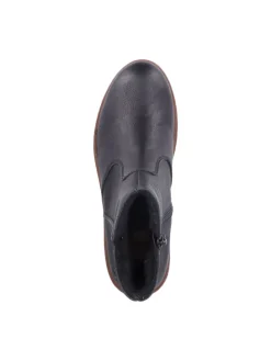 Keilstiefeletten in Schwarz