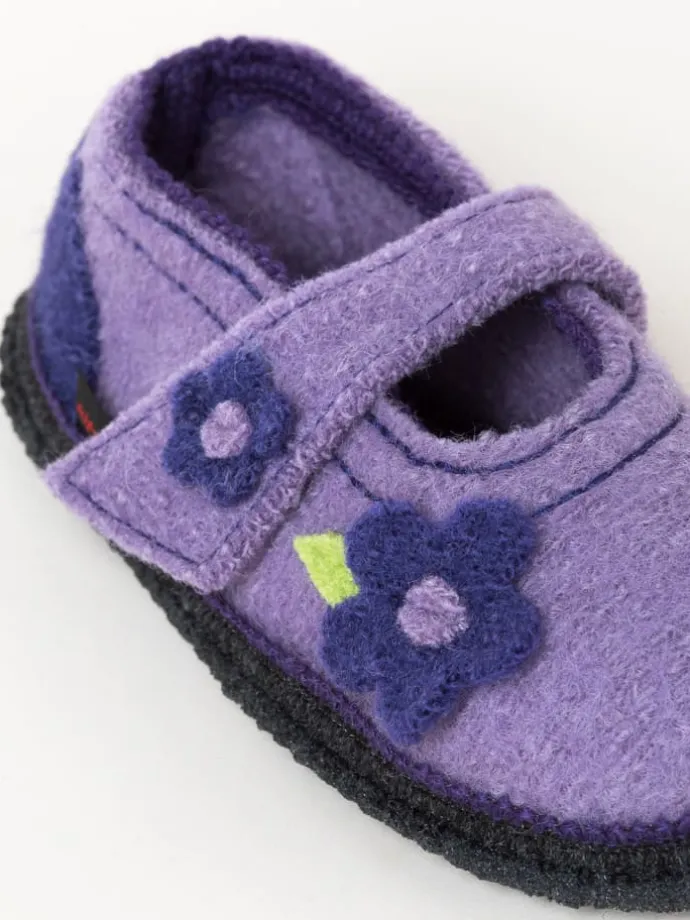 Kinderhausschuh "Becky" in Violett