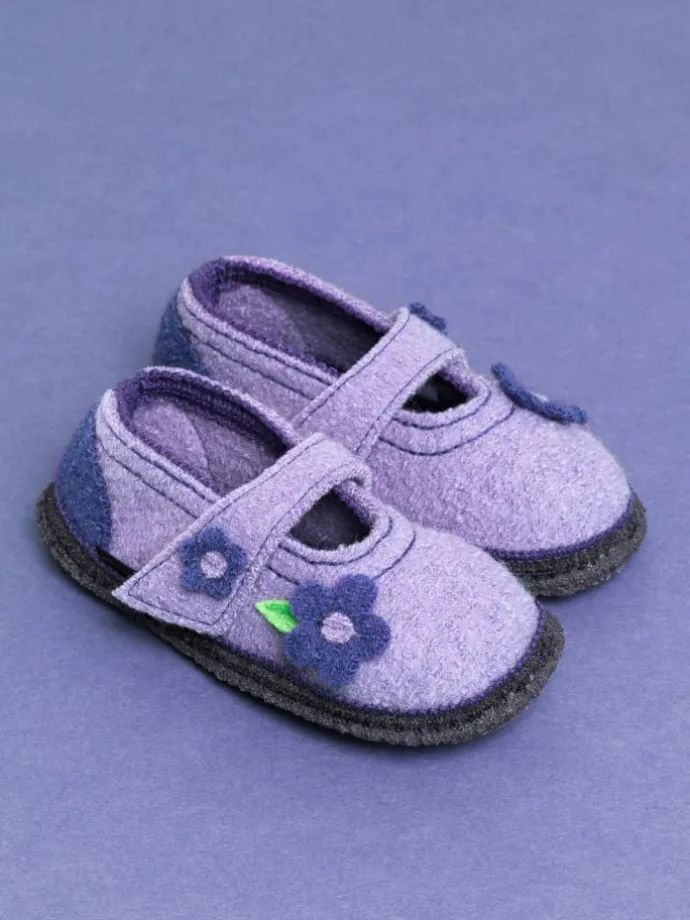 Kinderhausschuh "Becky" in Violett