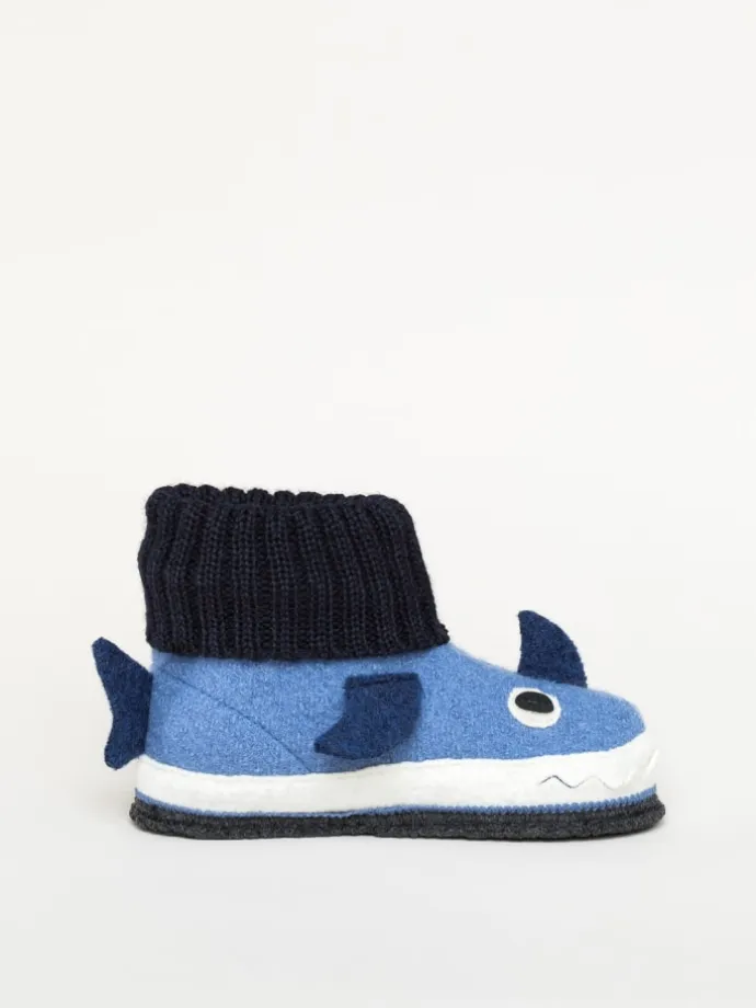 Kinderhausschuh Squalo in blau