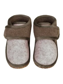 Kinderpantoffeln rosa in Beige