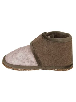 Kinderpantoffeln rosa in Beige