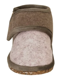 Kinderpantoffeln rosa in Beige