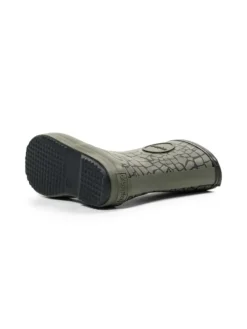 Kinderstiefel Nature Krokodil in oliv/schwarz
