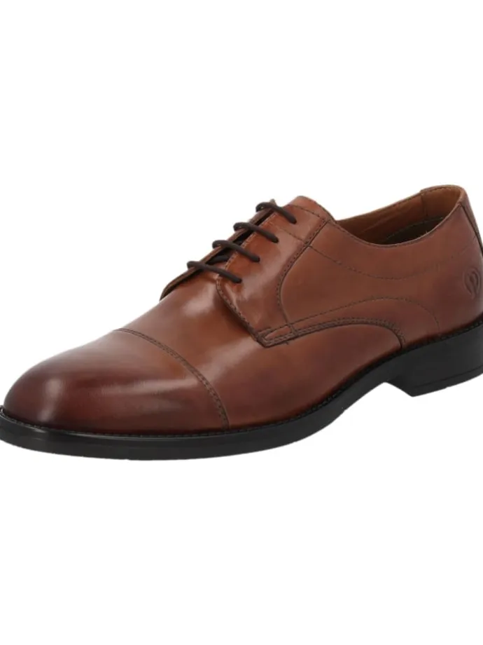 Klassische Halbschuhe in cognac