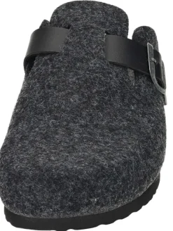 Klassische Hausschuhe in anthrazit