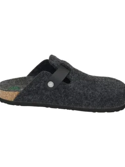 Klassische Hausschuhe in anthrazit