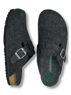 Klassische Hausschuhe in anthrazit