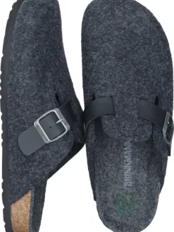 Klassische Hausschuhe in anthrazit