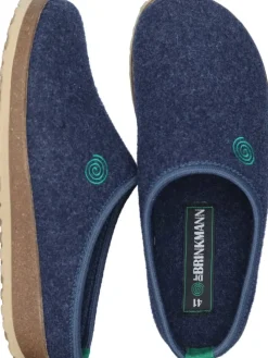 Klassische Hausschuhe in blau