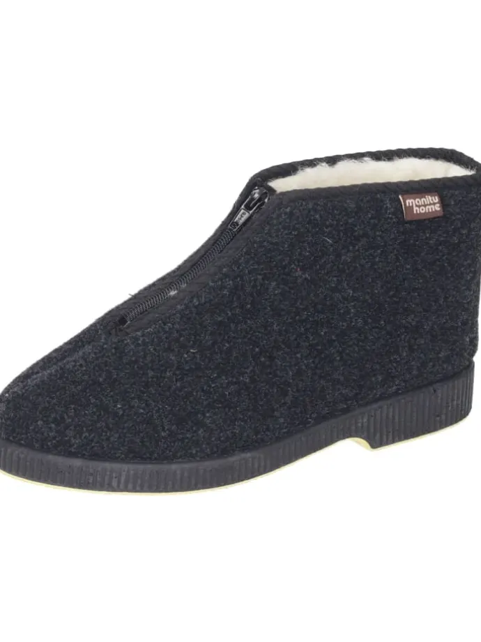 Klassische Hausschuhe in schwarz