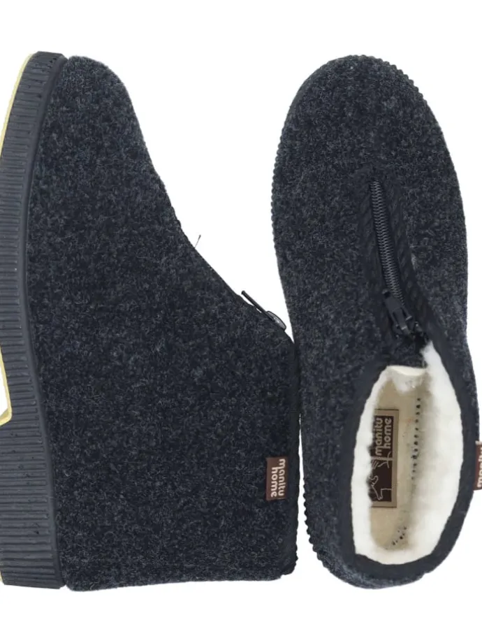 Klassische Hausschuhe in schwarz