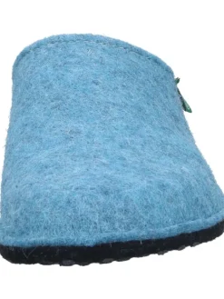 Klassische Hausschuhe in mittelblau